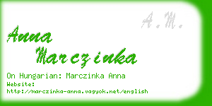 anna marczinka business card